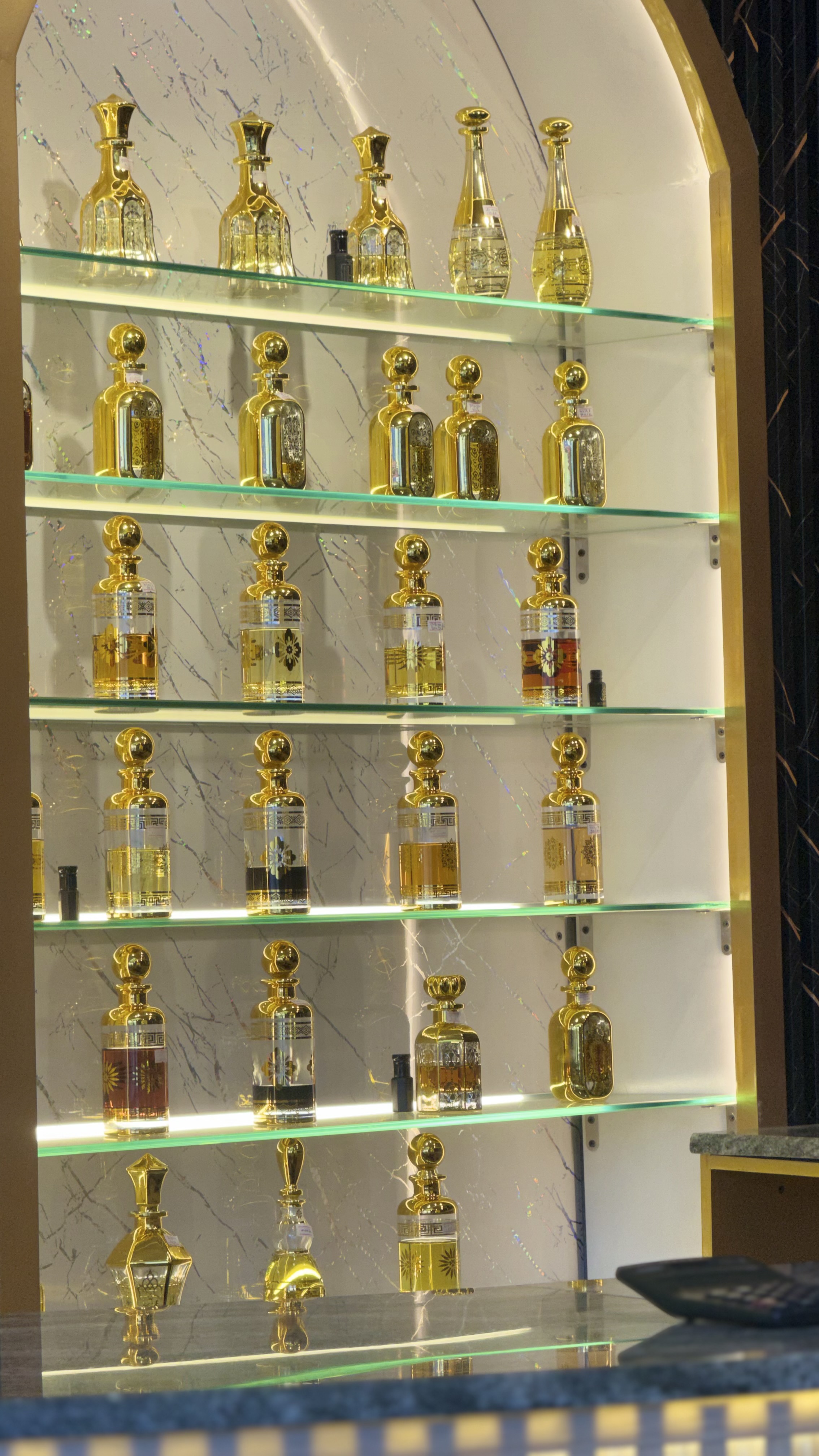 The Attar Bliss lounge shelves